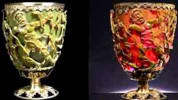 "Cupa Lycurgus", un potir de sticlă vechi de 1.600 de ani, care-şi schimbă miraculos culoarea! Romanii practicau în vechime nanotehnologia!