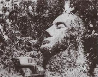 Giganticul cap sculptat, descoperit în anii 30 în jungla din Guatemala şi vechi de 7.000 de ani, a fost furat şi ascuns de guvernul SUA. De ce?