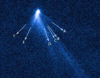 Mare mister! Astronomii au descoperit un asteroid bizar cu 6 cozi, şi care îşi modifică şi forma!
