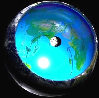 Noi trăim în interiorul unei "sfere artificiale"! Calendarul mayaş nu reprezintă altceva decât harta "Pământului interior" în care trăim! Cerul e o hologramă, iar planetele sunt nave spaţiale care ne supraveghează!