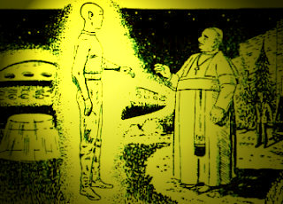 Papa s-a întâlnit cu un extraterestru în grădinile din castelul Gandolfo!! El i-a numit pe extratereştri "copiii lui Dumnezeu"! Blasfemie... aceştia sunt demoni!!