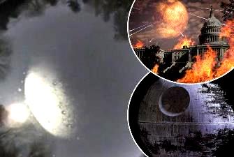 O imensă sferă - "Steaua Morţii" - apare pe cer noaptea şi ziua, conform mai multor videoclipuri de pe YouTube! Iată însă şi explicaţia...