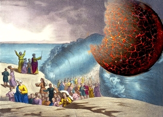 Nibiru ar fi creat dezastru în vechiul Egipt, acest lucru permiţându-i lui Moise şi evreilor să traverseze Marea Roşie, care şi-a "despărţit apele"