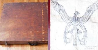 Un bărbat a găsit o cutie misterioasă, ce conţinea desene uluitoare! Acolo se găsesc secrete despre extratereştri?