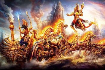 În epopeea indiană Mahabharata este descris conflictul între două specii de extratereştri (adoratori ai Soarelui - adoratori ai Lunii), ce a avut loc în urmă cu 20.000 de ani?