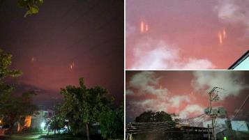 Lumini misterioase roşii au invadat Mexicul pe cerul nopţii, lăsându-i perplecşi pe locuitori!