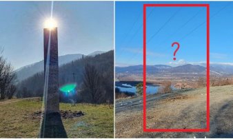 Năucitor! Un alt monolit misterios a apărut şi a dispărut în Piatra Neamţ, la fel ca monolitul din Utah...