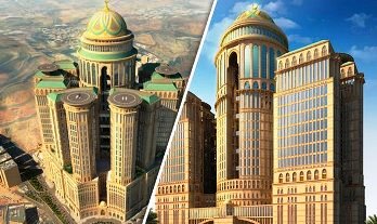 Pare desprins din poveştile arabe: Hotelul Abraj Kudai din Arabia Saudită (cel mai mare din lume) va avea 10.000 de camere şi 14 clădiri uriaşe