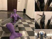 Sculpturi demonice expuse într-o primărie din Bucureşti! De ce se promovează aşa ceva?