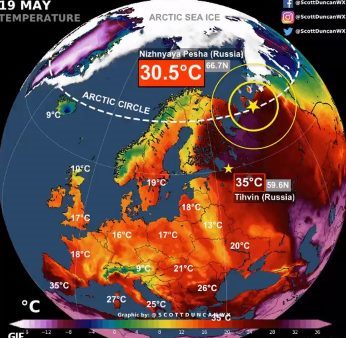 Temperaturi tropicale incredibile, de 30 - 35 de grade, au fost înregistrate la nord de Moscova şi în Cercul Arctic, în luna mai 2021! De ce se întâmplă asta!?