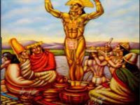 "El hombre dorado" - Rege amerindian putred de bogat, fiind uns zilnic cu un ulei în care se amestecase praf de aur!