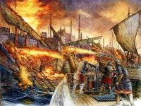 Misteriosul foc grecesc: focul care era aţâţat de apă!