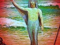 Oannes, vechiul zeu-extraterestru hibrid (jumătate om - jumătate peşte) care a ieșit din mare și i-a instruit pe sumerieni, în urmă cu mii de ani