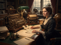 Această femeie - Ada Lovelace - a fost prima din lume care a scris un program de calculator, înainte ca computerele să existe măcar! Se întâmplă în urmă cu vreo 180-190 de ani...