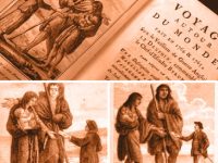Într-o lucrare din 1767, apărută la Paris, autorul ei (ofiţer britanic) vorbeşte despre întâlnirea reală cu "giganţii din Patagonia"