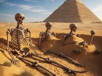 "O rasă preistorică de giganţi egipteni a fost descoperită în anul 1881. Scheletele aveau şi 3,30 de metri înălţime" - ne spune un cotidian american din 1895