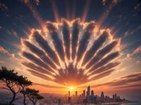 O fotografie fascinantă de pe Facebook ne prezintă un apus de Soare incredibil, cu norii având forma unui eventai. Chiar e reală poza!?? O fotografie fascinantă de pe Facebook ne prezintă un apus de Soare incredibil, cu norii având forma unui eventai. Chiar e reală poza!??