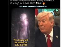 Afirmaţie şi imagine şocantă pe X: "Această imagine - a unui extraterestru - va fi arătată de Trump pe 8 iulie 2026"!??
