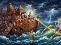 Şi în vechile scrieri hinduse ni se vorbeşte despre "Potopul lui Noe", doar că Dumnezeu = Vishnu, iar Noe = Manu
