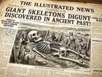 Un ziar american de la începutul secolului XX ne vorbeşte despre scheletele de giganţi descoperite de-a lungul timpului: un rege misterios - Kentolochus - ce avea 10 metri înălţime, un cap cu 60 de dinţi, sau un schelet din Sicilia de 15 metri înălţime... Un ziar american de la începutul secolului XX ne vorbeşte despre scheletele de giganţi descoperite de-a lungul timpului: un rege misterios - Kentolochus - ce avea 10 metri înălţime, un cap cu 60 de dinţi, sau un schelet din Sicilia de 15 metri înălţime...