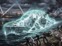 Experimentul Philadelphia din 1943 al Marinei Americane: se spune că granița dintre țesutul uman și oțelul navei USS Eldridge ar fi dispărut, iar mai mulţi marinari au fost găsiţi încorporaţi în navă... Experimentul Philadelphia din 1943 al Marinei Americane: se spune că granița dintre țesutul uman și oțelul navei USS Eldridge ar fi dispărut, iar mai mulţi marinari au fost găsiţi încorporaţi în navă...
